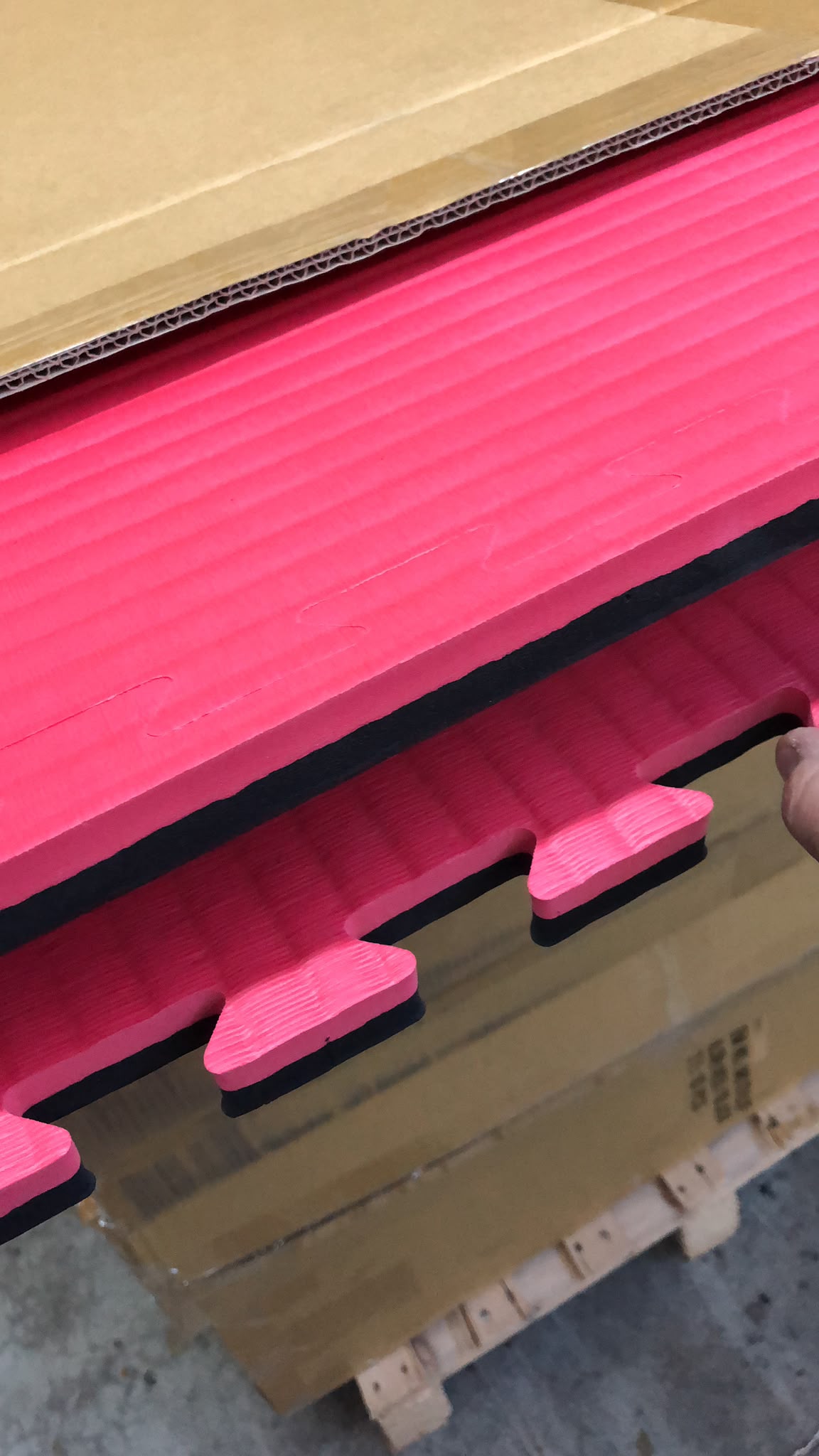 Tatami da 2 cm Nero Rosso